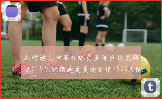 科特迪瓦世界杯球员身价分析总额达515亿欧扬迪奥曼德价值7500万欧